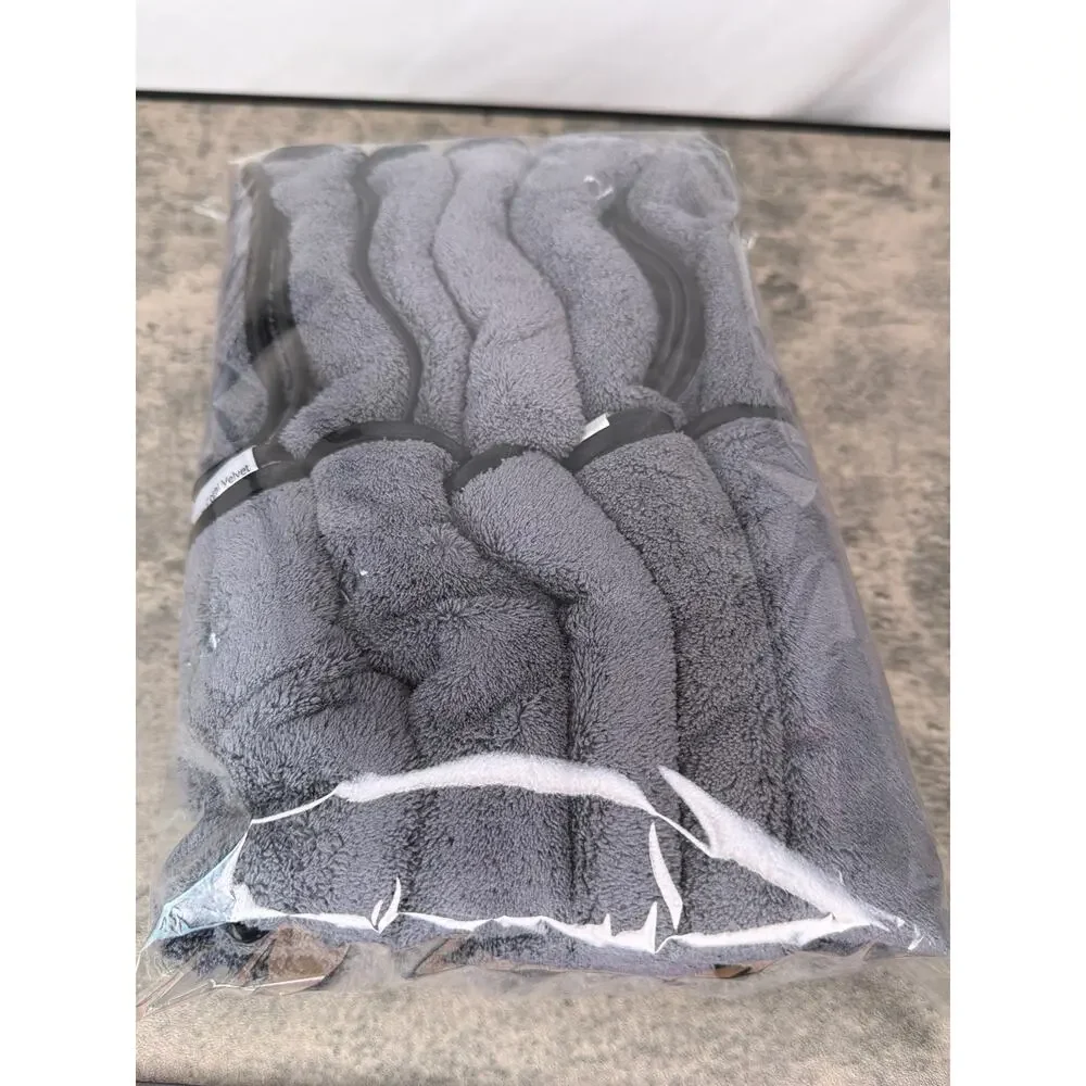 10 Pack Makeup Remover Wash Cloths, Soft Microfiber Facial Cloths- Black Gray